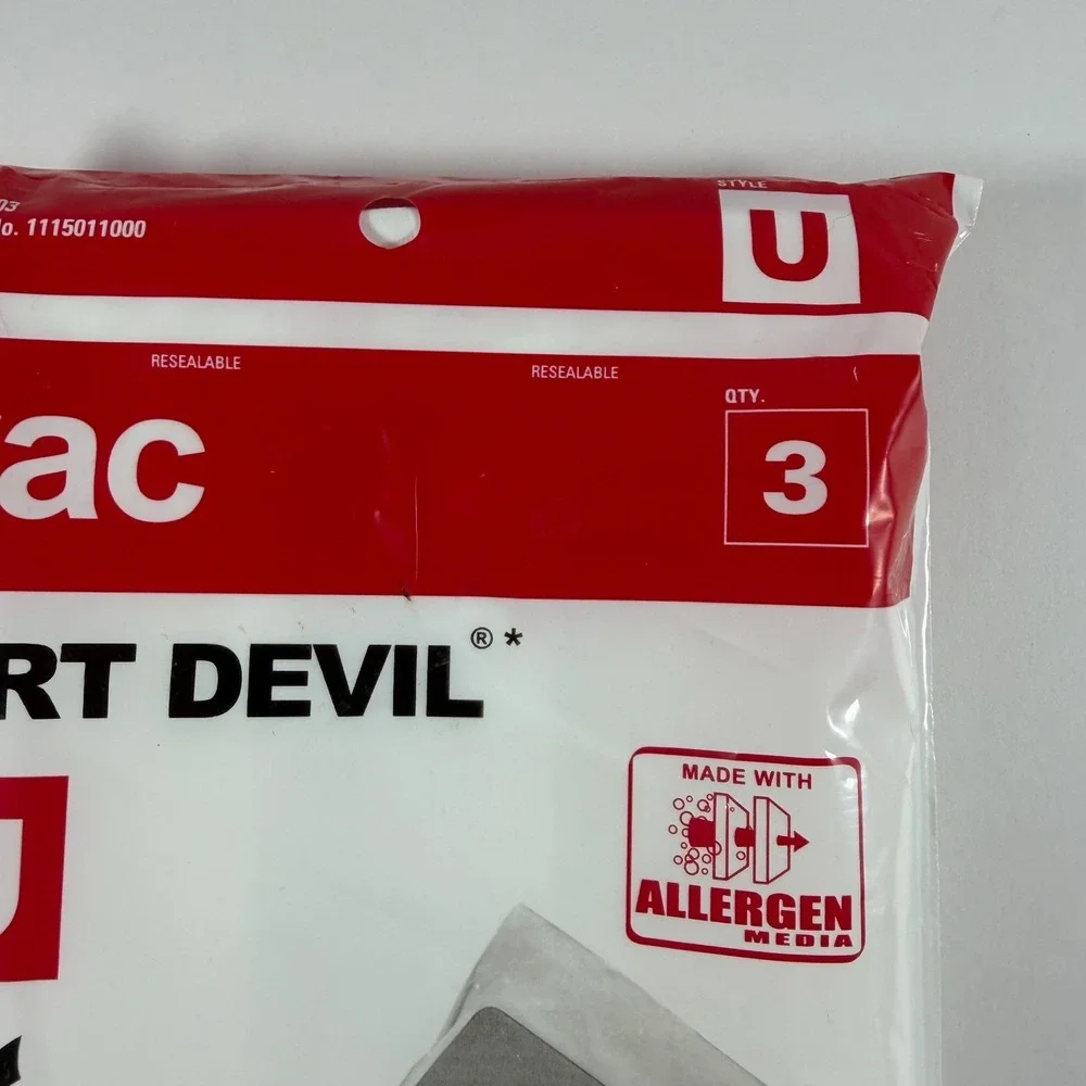 Hoover Dirt Devil Vacuum Bags Style‎ U 3 Pack